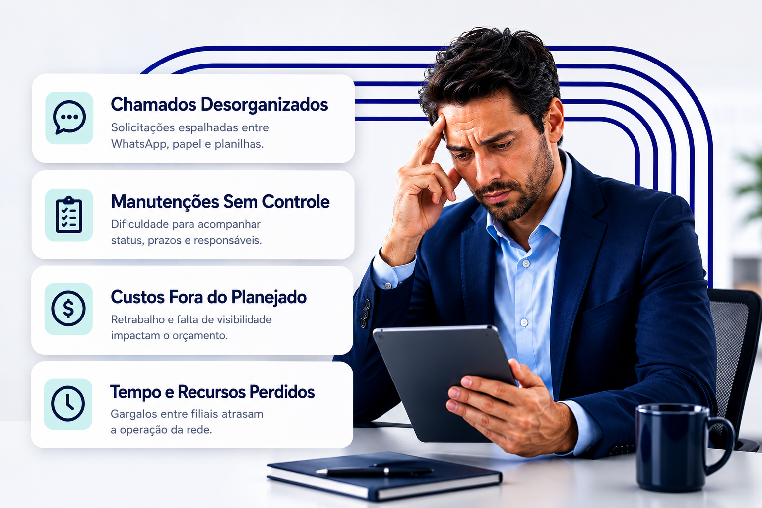 Visual da seção O Problema do NovaOS
